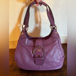 Coach Mulberry Leather Shoulder Bag